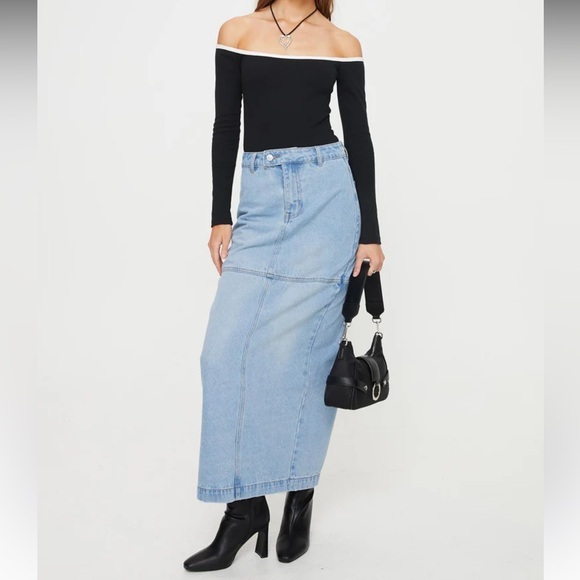 Princess Polly Dresses & Skirts - NWT Princess Polly Markana Denim Maxi Skirt